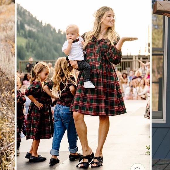 FLASH PRICE DROP 🎄Margo short dress in Green Plaid by Ivy City Co - Picture 7 of 14